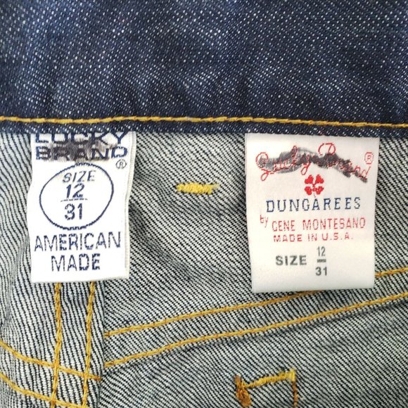 Lucky Brand Dungarees Denim Size 12/31 Mid Rise - Picture 5 of 7